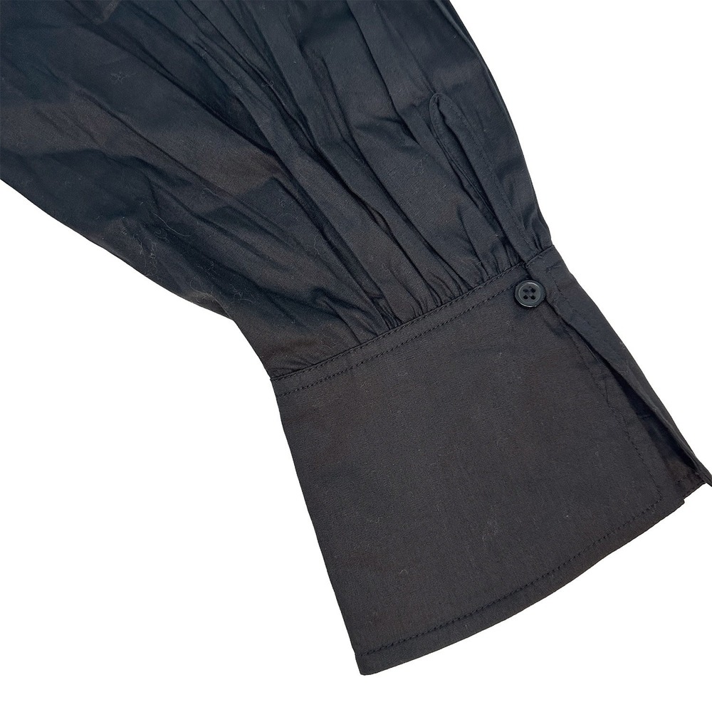 ANTHROPOLOGIE One Shoulder Puff Sleeve Top NWT • Small • black • lace trim - Picture 5 of 9